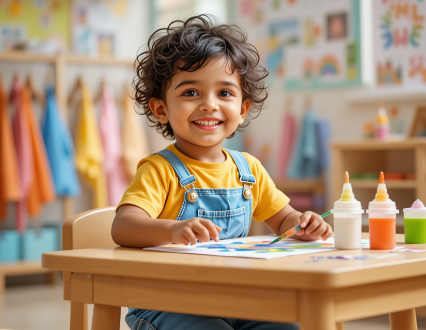 Children in Della Junior's Nursery Program in Greater Noida